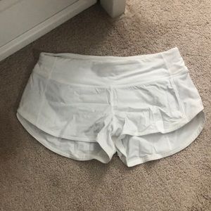 Lulu lemon white shorts size 4 regular
